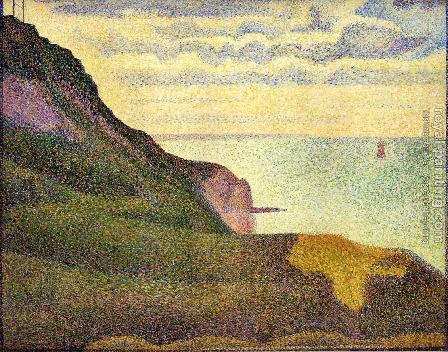 Georges Seurat : Port-en-Bessin, the Semaphore and Cliffs
